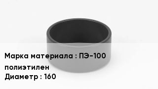 Заглушка полиэтиленовая ПЭ-100 полиэтилен D=160
